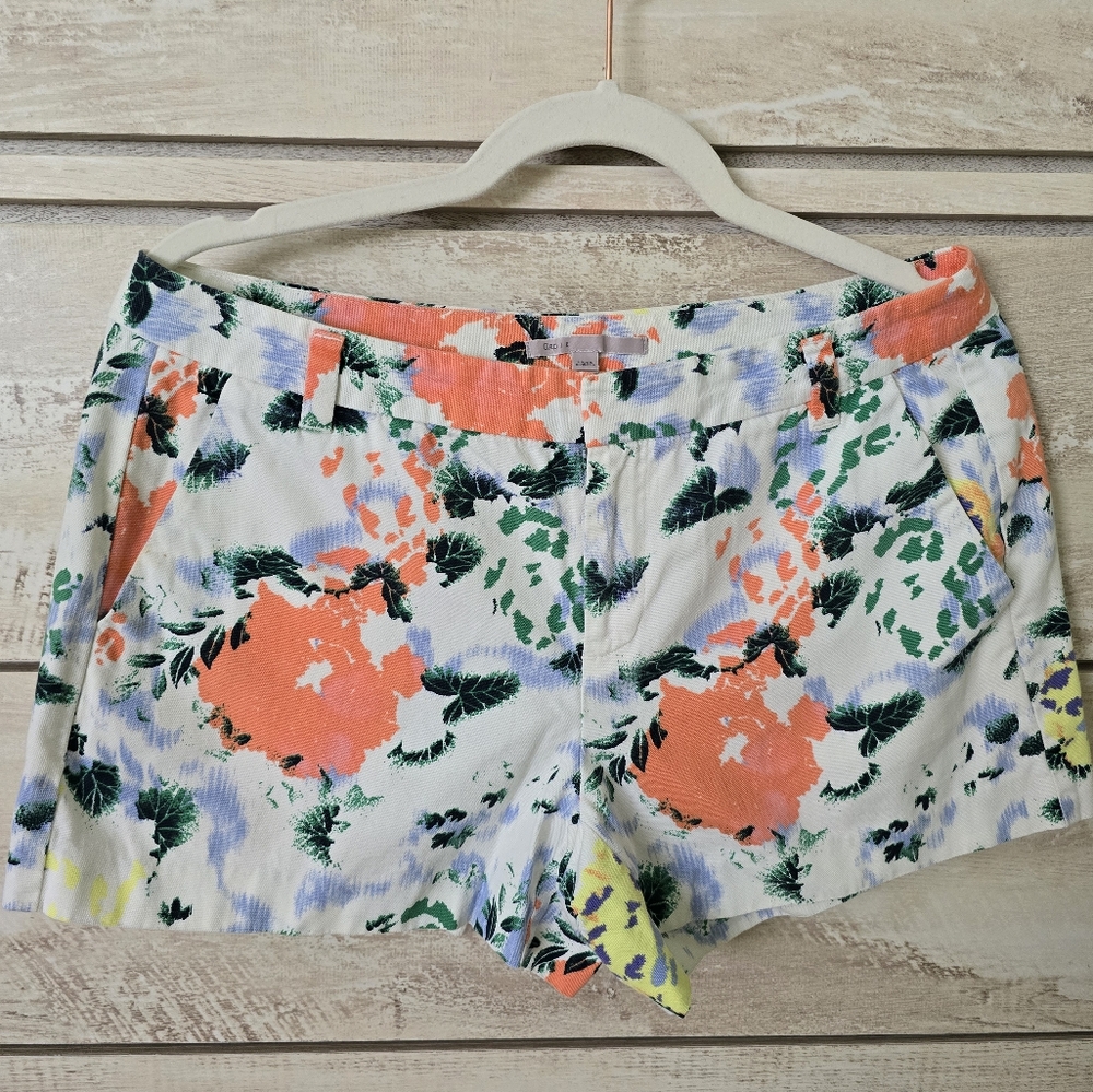 Womens Gap Multi Color Orange Floral Shorts